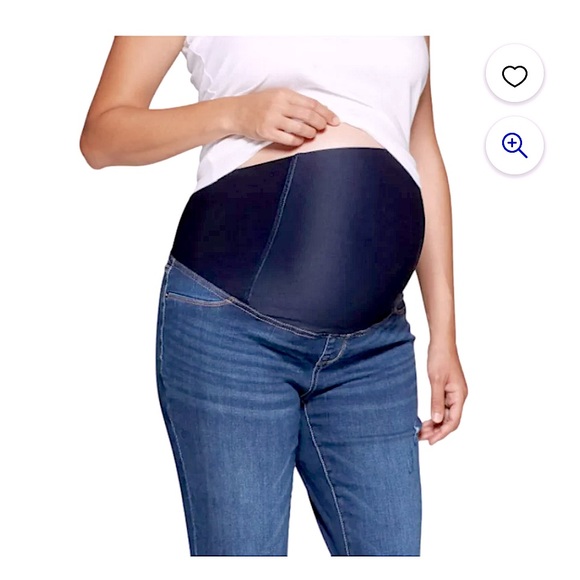 ISABEL MATERNITY by Ingrid & Isabel DISTRESSED FULL PANEL JEAN JEGGINGS - Picture 3 of 7